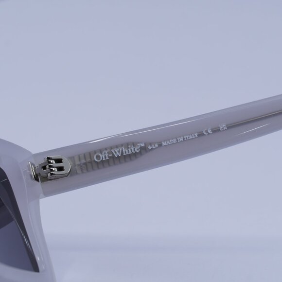 Off-White OERI142 WINDSOR 0907 Sunglasses Shiny Grey Square Frame, Grey Lenses - Picture 7 of 10